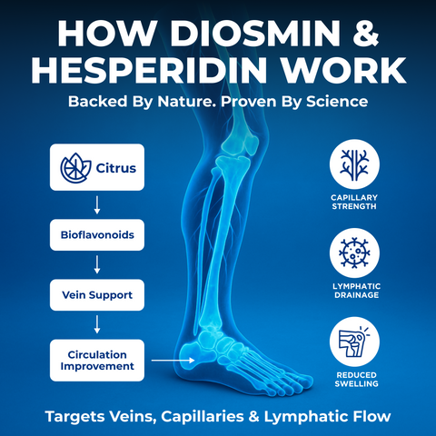 Diosmin Hesperidin 1000mg – 180 Capsules (90-Day Supply)
